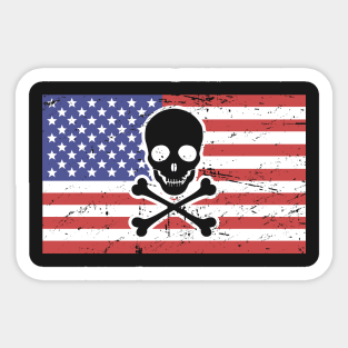 American Pirate Captain Sticker